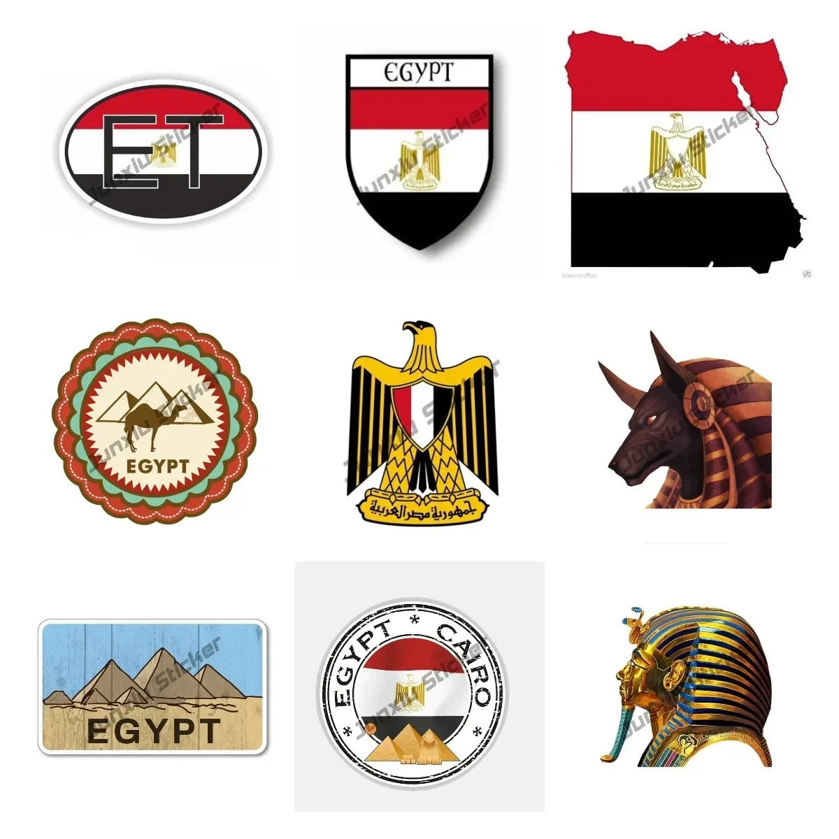 Travel Accessories Egypt - Mısır Bayrağı çıkartma Mısır Seyahat Piramit