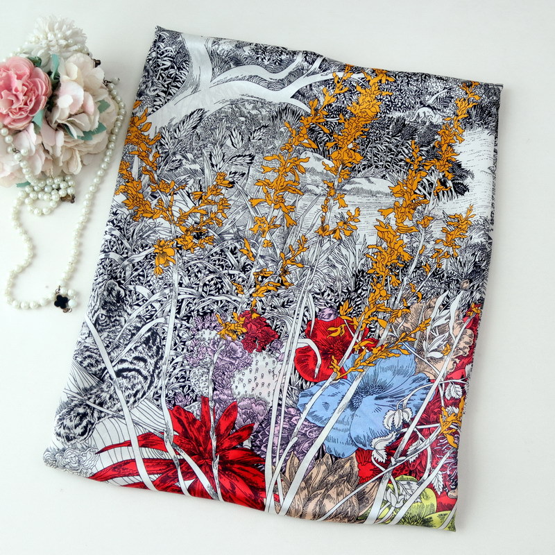 Travel Accessories Luxury - 110CM ipek eşarp lüks el haddelenmiş