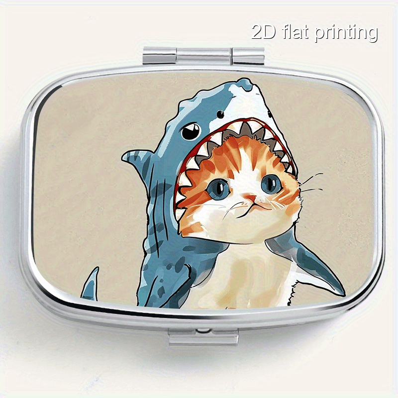 Accessories Travel Jewelry Box - Köpekbalığı Kedi Desenli Baskılı ve Çift