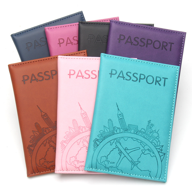 Qantas Travel Accessories - Global Flight Baskılı Pasaportluk Deri Pasaport