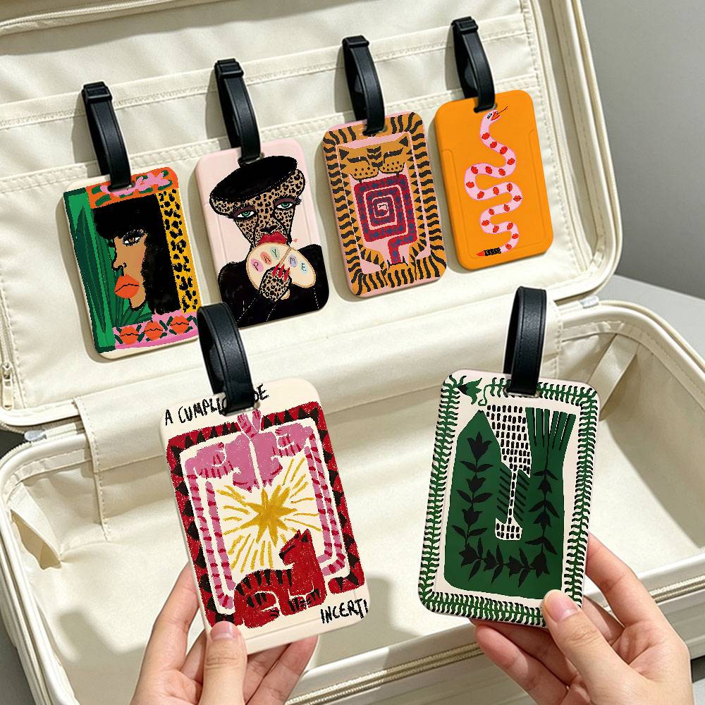 Travel Accessories Egypt - Soyut Antik Mısır Yılan Leopar PVC