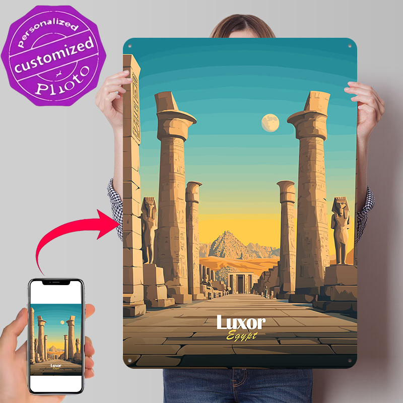 Travel Accessories Egypt - Luxor Mısır Seyahat Metal Posteri Hayranları