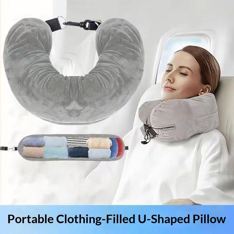 Travel Accessories Pillow - Uçak Seyahati İçin Doldurulabilir Giysi Saklama
