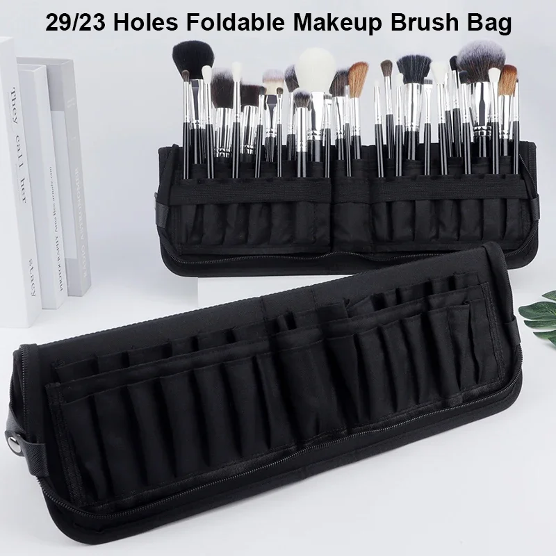 Travel Accessories Holder - 29/23 Delik Katlanabilir Makyaj Fırça Çantası