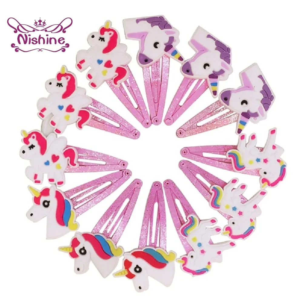 Travel Accessories For 1 Year Old - Nishine 10 adet/grup Unicorn Saç Klipleri