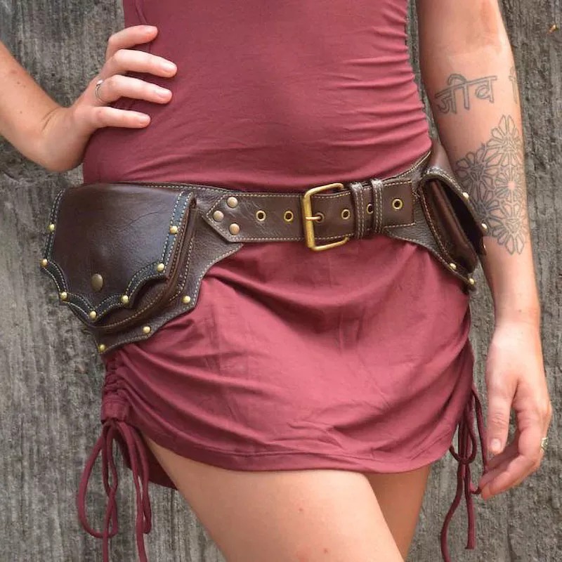 1 adet ortaçağ Steampunk deri  - Travel Accessories Hip Belt incelemesi ve fiyatı