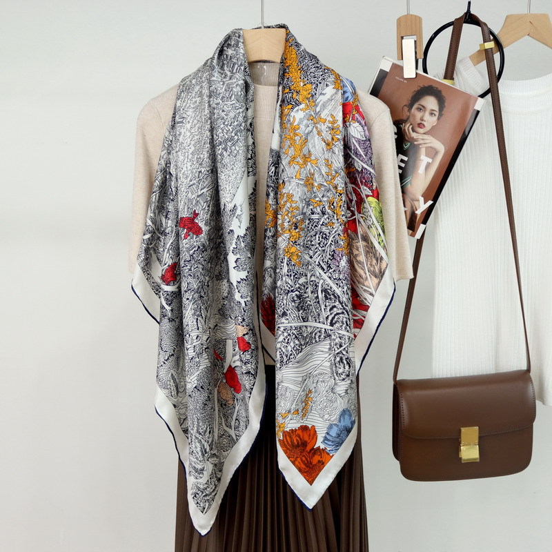 110CM ipek eşarp lüks el hadde - Travel Accessories Luxury incelemesi ve fiyatı